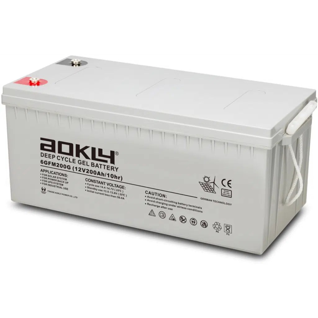 Batterie solaire Aokly 200Ah 12V Gel VRLA