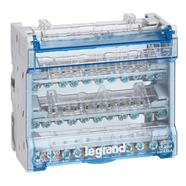 Répartiteur 4P 4×11 Connexions 125A