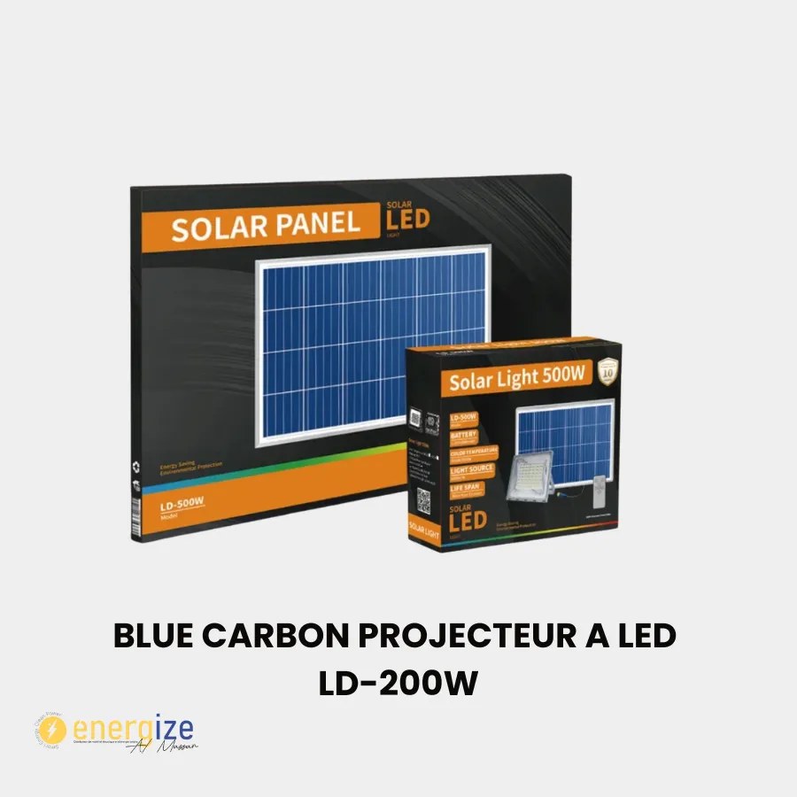 Projecteur solaire blue carbon a led LD-200w