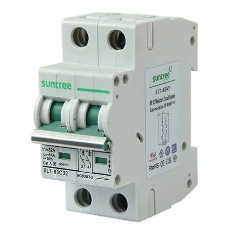 Disjoncteur DC SL7-63 2P 800Vdc 32A
